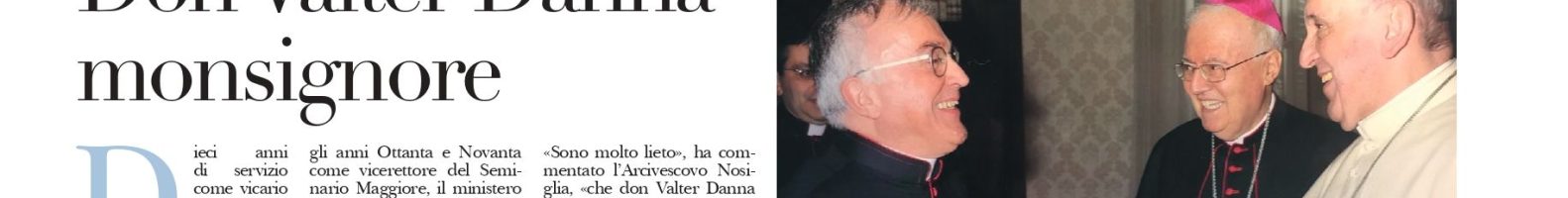 Don Valter Danna nominato Cappellano di Sua Santità con il titolo di Monsignore