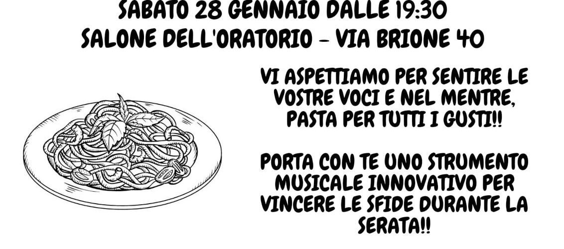 “Giochi in pasta”, sabato 28 gennaio cena per la GMG di Lisbona