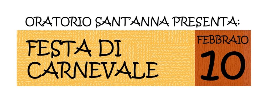 Festa di Carnevale all’Oratorio Sant’Anna